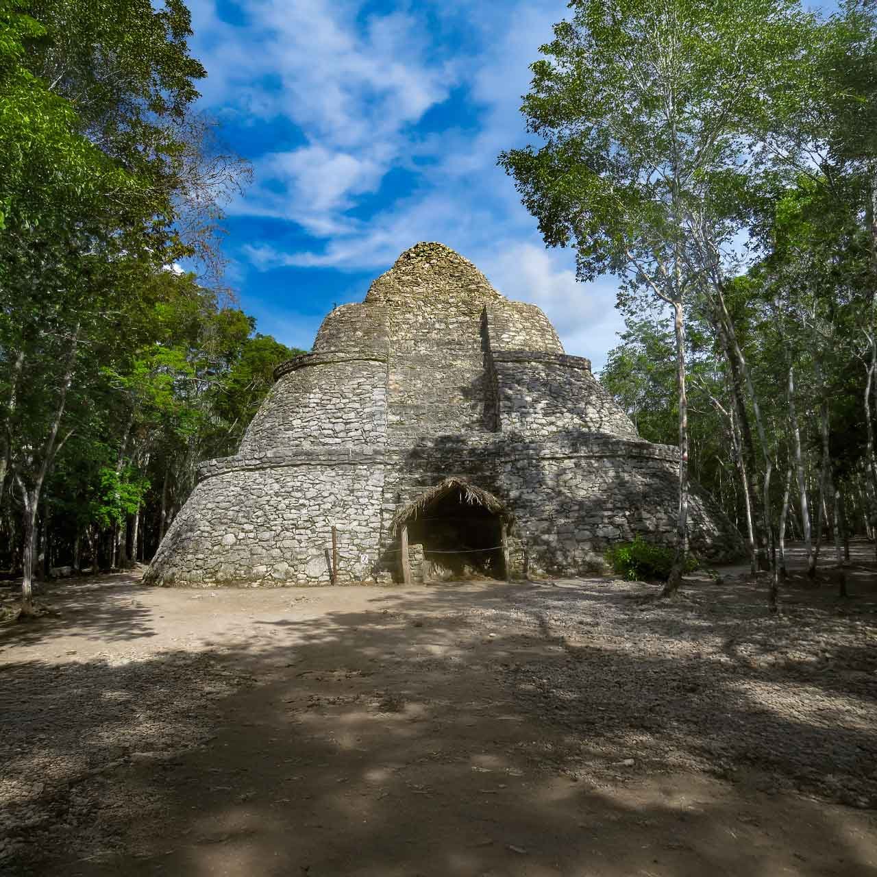 Coba,-Quintana-Roo,-Mexico Coba archaeilogical site located in Quintana Roo, Mexico