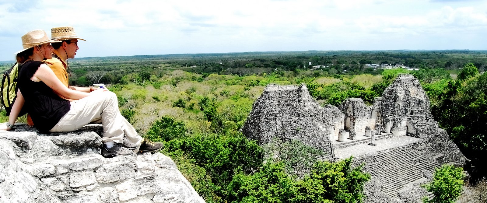 A couple enjoying the landscape during one of the Authentic Mexican Honeymoon Packages
