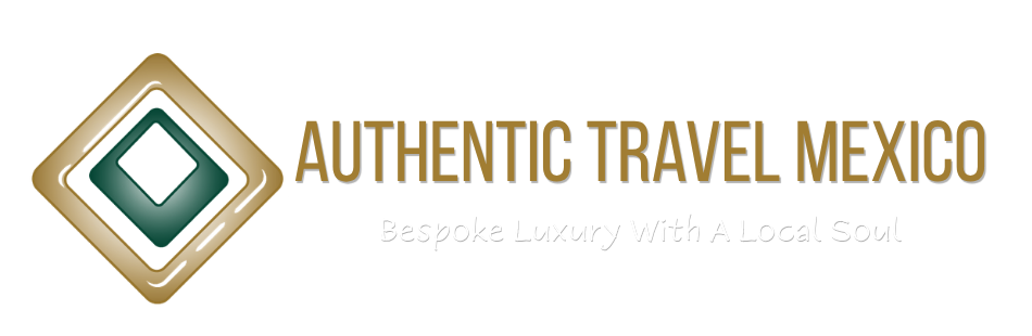 ATMLogo Authentic Travel Mexico logo featuring a green and gold geometric emblem with the brand name.